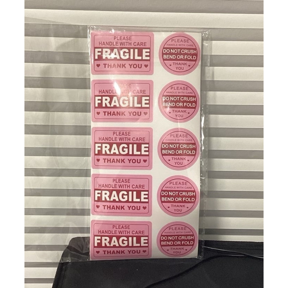 Cute Pink Fragile Shipping Label Stickers - Picture 4 of 4